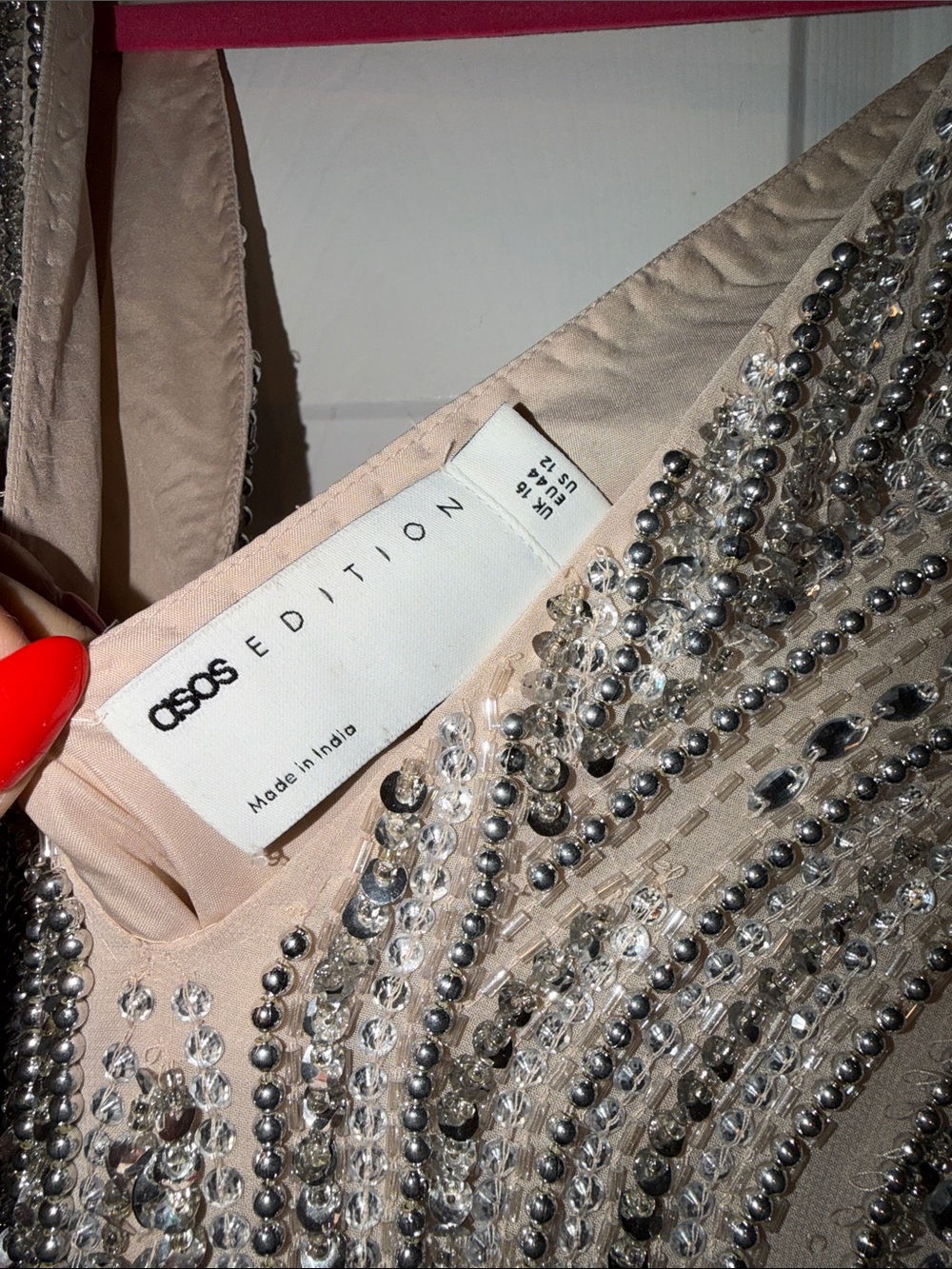 ASOS Edition Beaded Feather Mini Dress - Picture 5 of 5